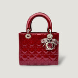 LADY DIOR BAG | RED PATENT