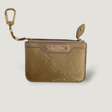 LOUIS VUITTON KEY POUCH | MONOGRAM PATENT BEIGE