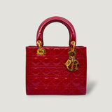 LADY DIOR BAG | RED PATENT