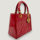 LADY DIOR BAG | RED PATENT