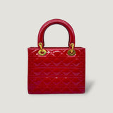 LADY DIOR BAG | RED PATENT