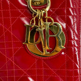 LADY DIOR BAG | RED PATENT